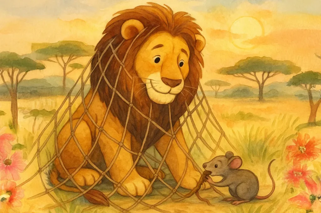 Un ejemplo de una fábula que ha pasado de generación en generación, es la del león y el ratón y que habla básicamente de la amistad y la gratitud.