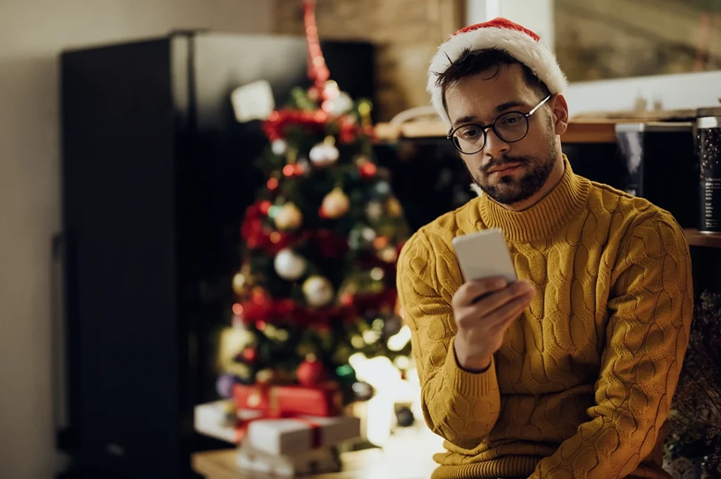 Un síntoma de pasar una triste Navidad es sentirse en soledad.