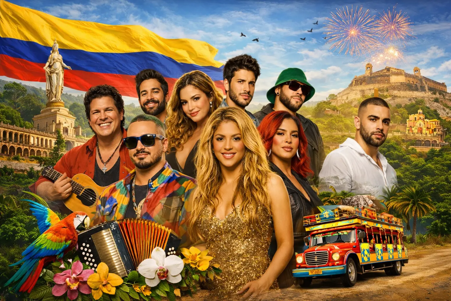 En la escena musical los cantantes colombianos tienen una gran relevancia.